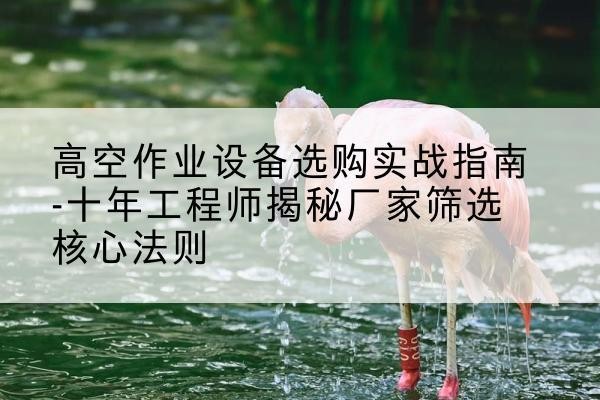 吴堡剪叉式升降机厂家-高空作业设备选购实战指南-十年工程师揭秘厂家筛选核心法则